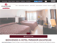 Tablet Screenshot of hotelparadorzac.com